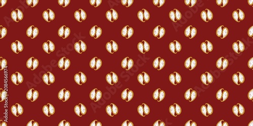 Seamless paisley pattern with symmetrical, stylized leaf motifs on a textured maroon background. Classic ornamental textile design.