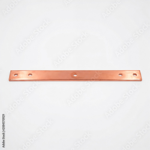 Generic multi strand copper electrical wire isolated on white.