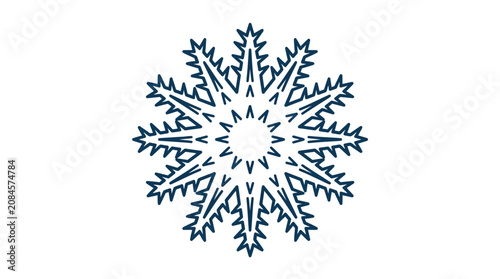 Abstract Snowflake Design - Geometric Winter Pattern