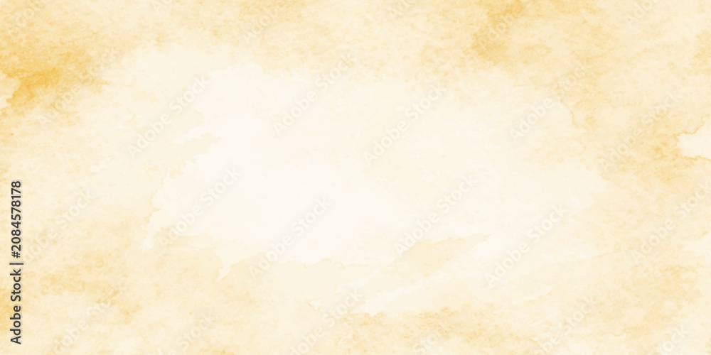 Obraz premium Warm beige watercolor background texture with soft white center for design