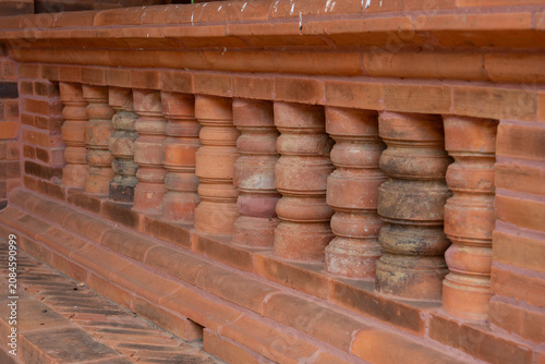 Traditional Terracotta Brick Balustrade Architectural Detail