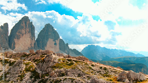 Runner trail running tre cime di lavaredo dolomites