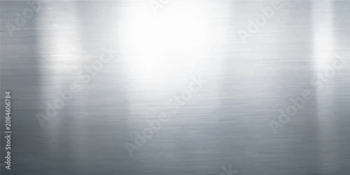 Foto Brushed Silver Stainless Steel Metal Texture Background with Shiny Industrial Al