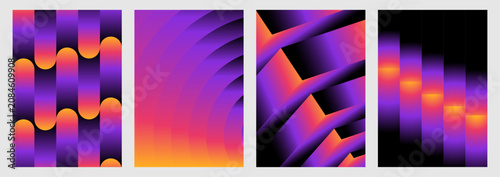 Bild auf Leinwand Vector illustration collection - trendy abstract creative minimalist prints and