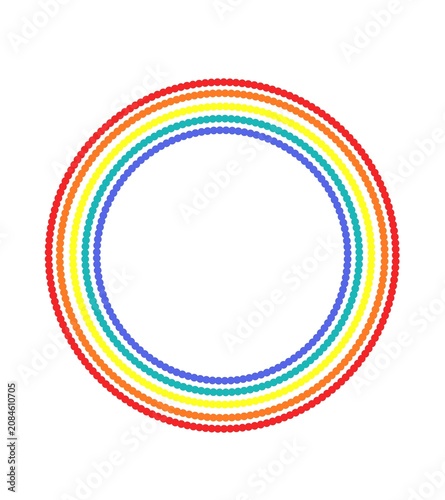 Abstract Rainbow Spinning Tops Representing LGBTQ+ Pride, Gender Diversity and Inclusion
