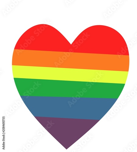 Hand Drawing Colorfull Heart  Inclusion and LGBTQ 