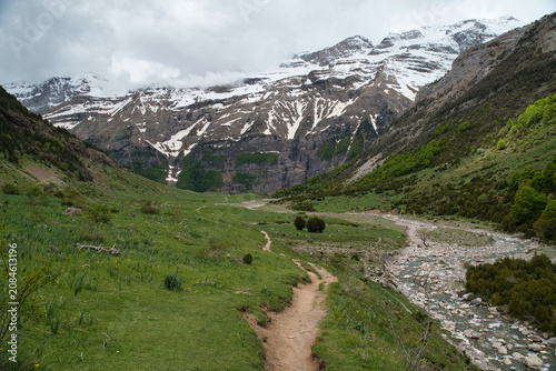 Landscape in the Pyrenees, Pineta Valley, Monte Perdido, Camino de los Llanos de la Larri, Aragón, Huesca, Spain