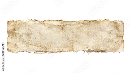 Vintage parchment paper, torn scroll, beige texture, antique background