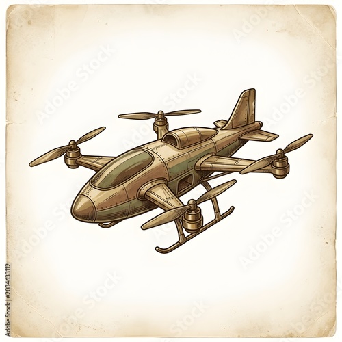 Golden brown butterfly with spread wings on beige background.