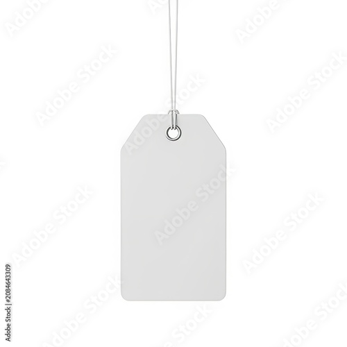 Blank hanging price tag on a string blank tag hanging tag