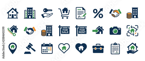 Set of Real Estate and Property Management Icons