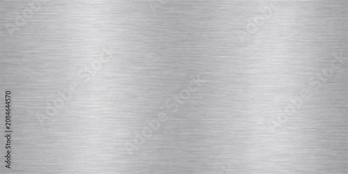 Cuadro en lienzo Brushed Stainless Steel Metal Texture Background with Horizontal Grain Industria