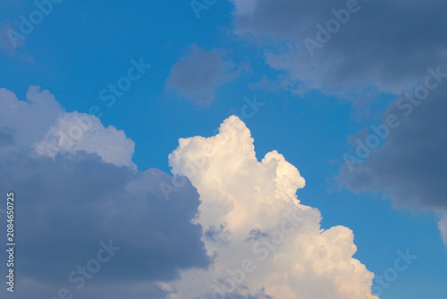 Summer sky with cumulus clouds