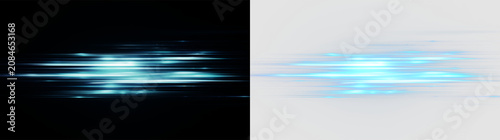 Fotografija Swirls of blue light move quickly in a soft and simple design on a transparent b