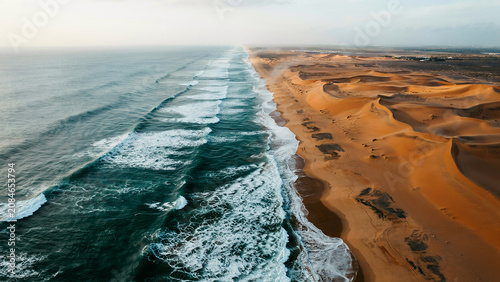 aerial view of the sea