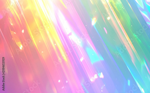 虹色の光と プリズム が輝く幻想的な抽象 背景
