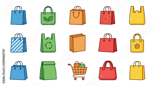 Shopping Bag Icon Set