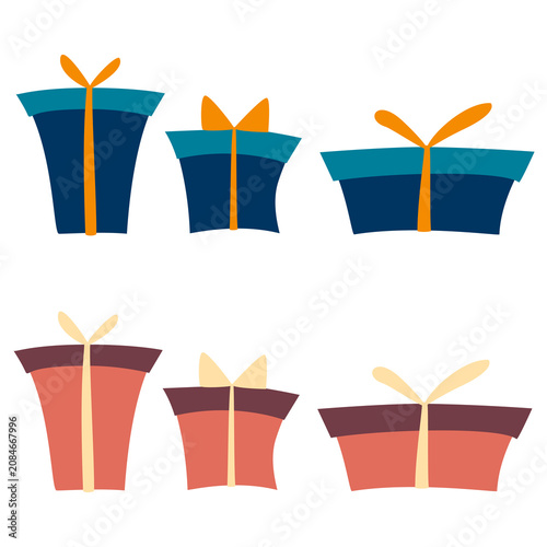 Schilderij op canvas formal executive rewards and warm casual holiday gift box vectors