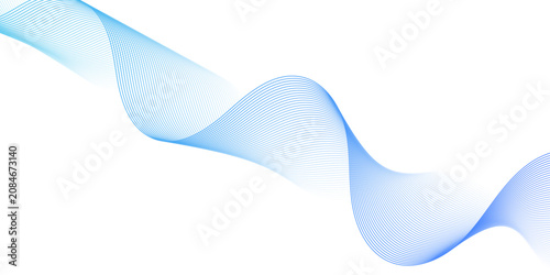 Vector gradient bule and white flow smooth wave energy stripe business liner texture design. abstract sound make white wave the focal element. white transparent giving it depth and a sense background