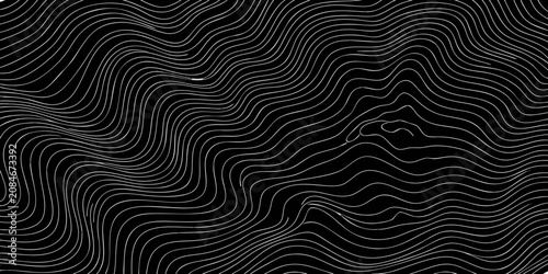 wavy line pattern on black background abstract geometric design art visual effect hypnotic curve flow movement monochrome contrast graphic modern minimalist