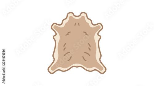 Foto Minimalist Animal Hide Rug Vector Illustration