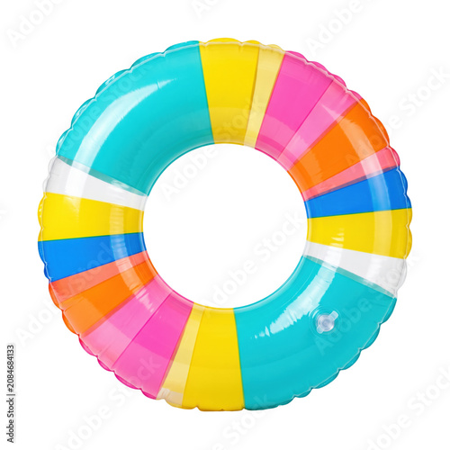 Konstfotografi Colorful striped inflatable swim ring float