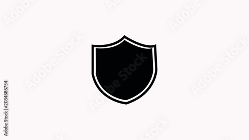 Digital vpn Text Animation on black background. Neon HUD Gaming Title with Red and Blue Glow on Sunburst.