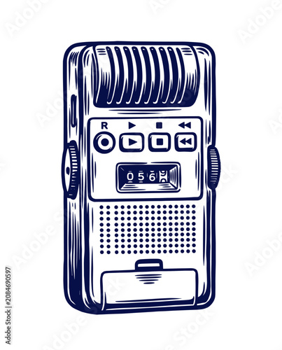 Bild auf Leinwand Vintage voice recorder