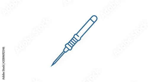 Tableau sur toile Awl Line Art Vector Icon