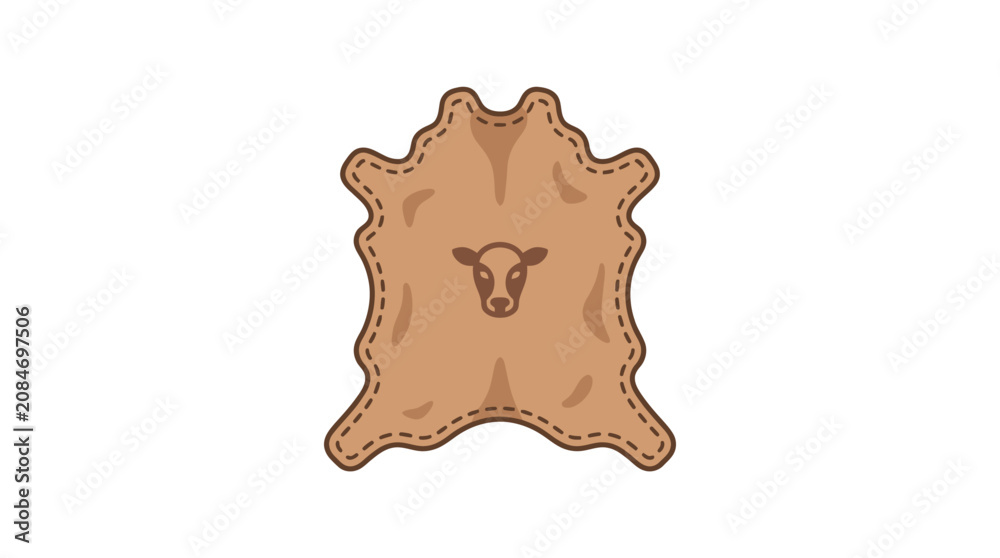Obraz premium Cowhide Rug Vector Illustration