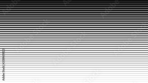 Cuadro en lienzo Black horizontal line pattern background fading gradient geometric abstract