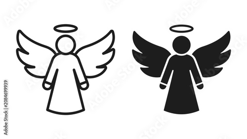 Bild auf Leinwand Two Angel Icon Comparison
