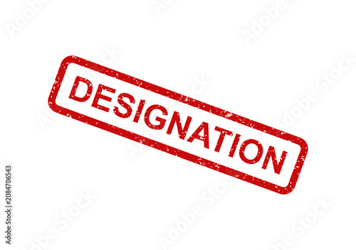 Konstfotografi Red stamp with designation text illustration