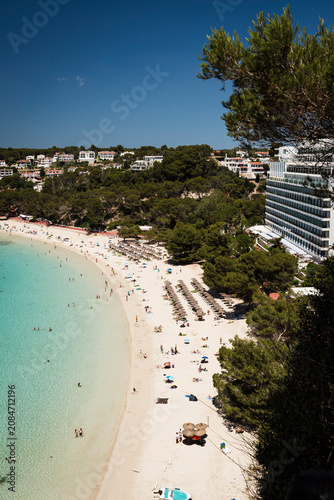 Canvastavla Plages et criques de la côte de Minorque, près du village de Binibeca Vell, en Espagne