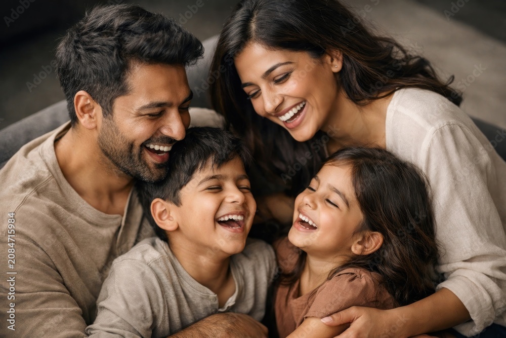 Obraz premium Happy family enjoying time together.