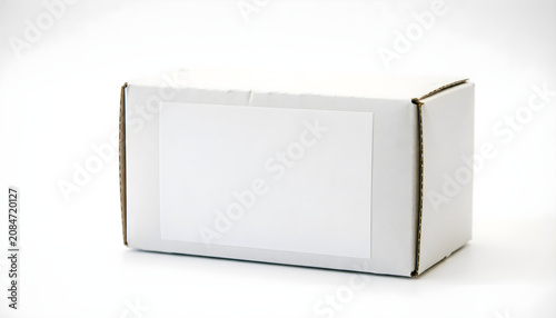 White Open Packaging Box Mockup Isolated on White Background