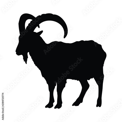 Photos Black ram standing silhouette, black ram sideways silhouette, wild ram black sil