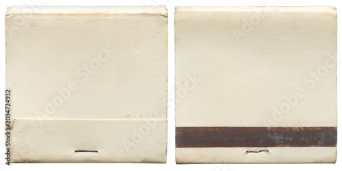 Tableau sur toile Vintage 1980s Large Aged Blank White Matchbook - Front & Back Set - Authentic Ol