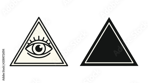 Photos Eye of Providence Symbol and Solid Triangle