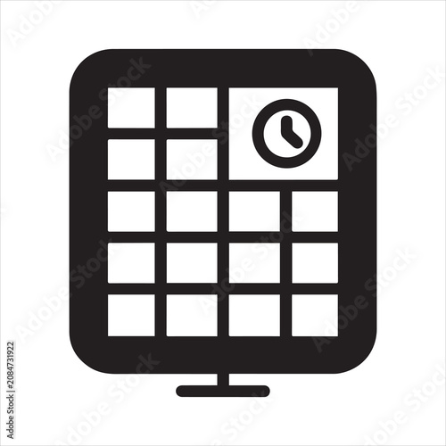 Calendar and schedule icon representing time management and planning