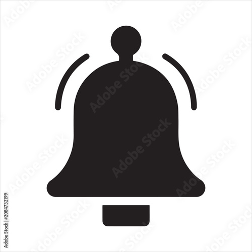 Bell notification icon for alerts and alarms with notification, attention