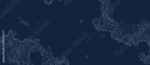 detailed simulated topography in blue theme