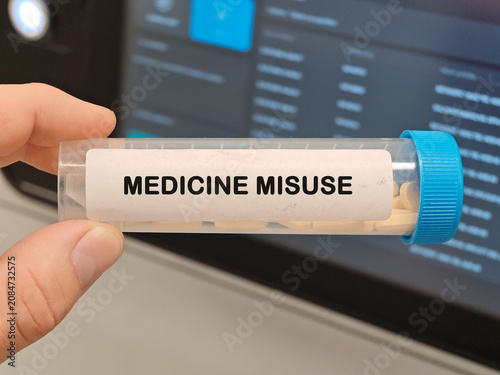 Photography MEDICINE MISUSE medication safety topic for errors misuse adverse effects and pa