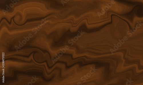 Brown abstract background with smooth swirling lines and dark shadows texture pattern design curvy. Resizable and Editable. 