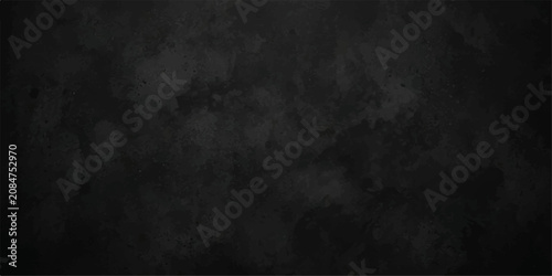 Cuadro en lienzo Deep black grunge texture background, smooth dark surface with a faint cloudy glow, modern abstract design for social media, branding and packaging