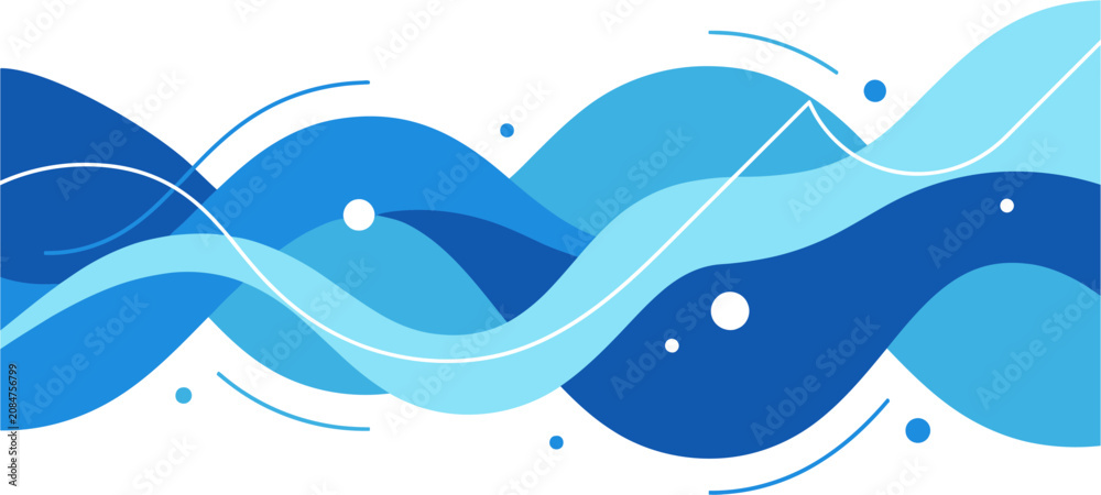 Fototapeta premium Water Flow Wave Background for Business Presentation