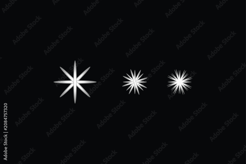 Fototapeta premium Colorful Christmas Star Fireworks Celebration on Abstract Night Sky Background Vector Illustration for Holiday New Year Greeting Card Wallpaper and Festive Decoration Design.