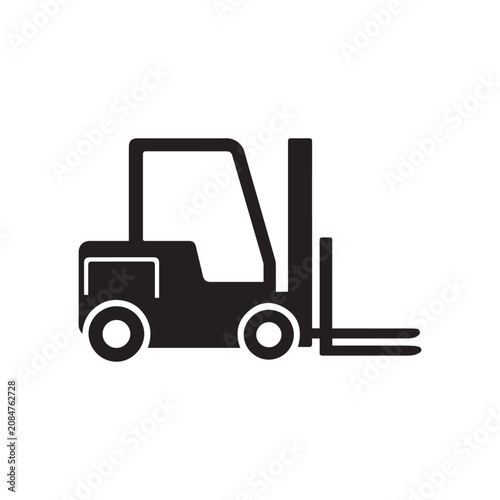 Tableau sur toile Counterbalance Forklift Black Glyph Icon

Black glyph icon of a counterbalance forklift for warehouse loading, pallet lifting, logistics, and industrial material handling