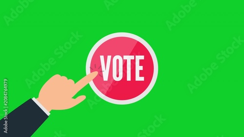 man and woman hands click vote button online voting  motion graphics
video footage
