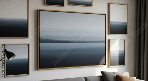 Serene Abstract Horizon Art Collection In Minimalist Home Decor